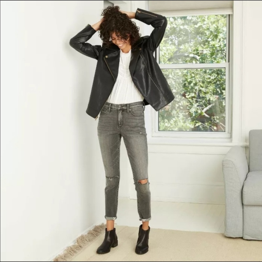 Universal Thread | Classic Moto Faux Leather Jacket Black